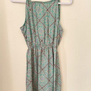 Soprano Mint Green Geometric Midi Dress